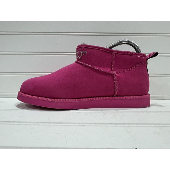 Juicy Couture Women's Size 7 Hot Pink Faux Fur Lined Winter Pull On Boots - Picture 9 of 10